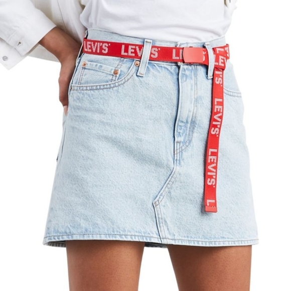 SALE!✨ Levi's Deconstructed Mini Denim Skirt light - Picture 2 of 8